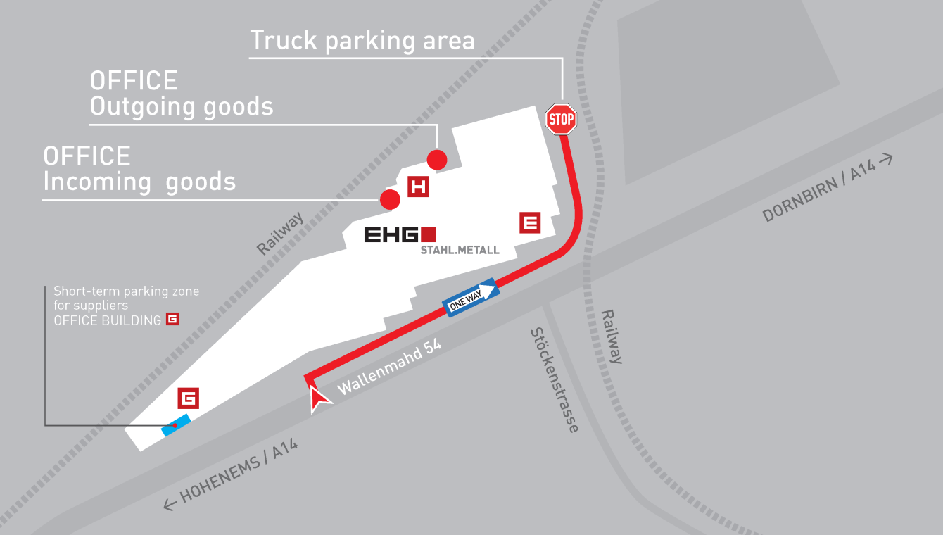 Directions EHG Dornbirn Goods acceptance/issue Directions EHG Dornbirn Goods acceptance/issue