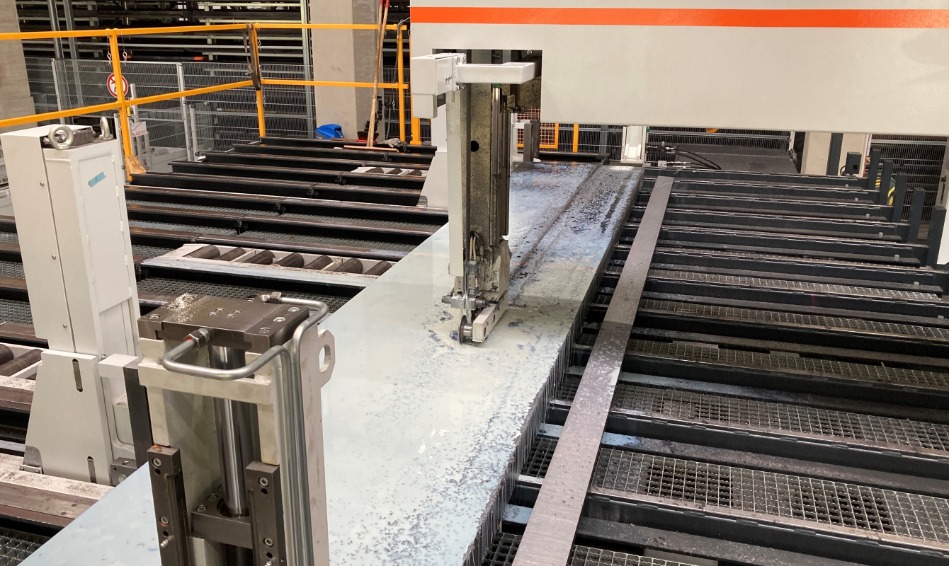 Stahlplattenzuschnitte in der Fertigung