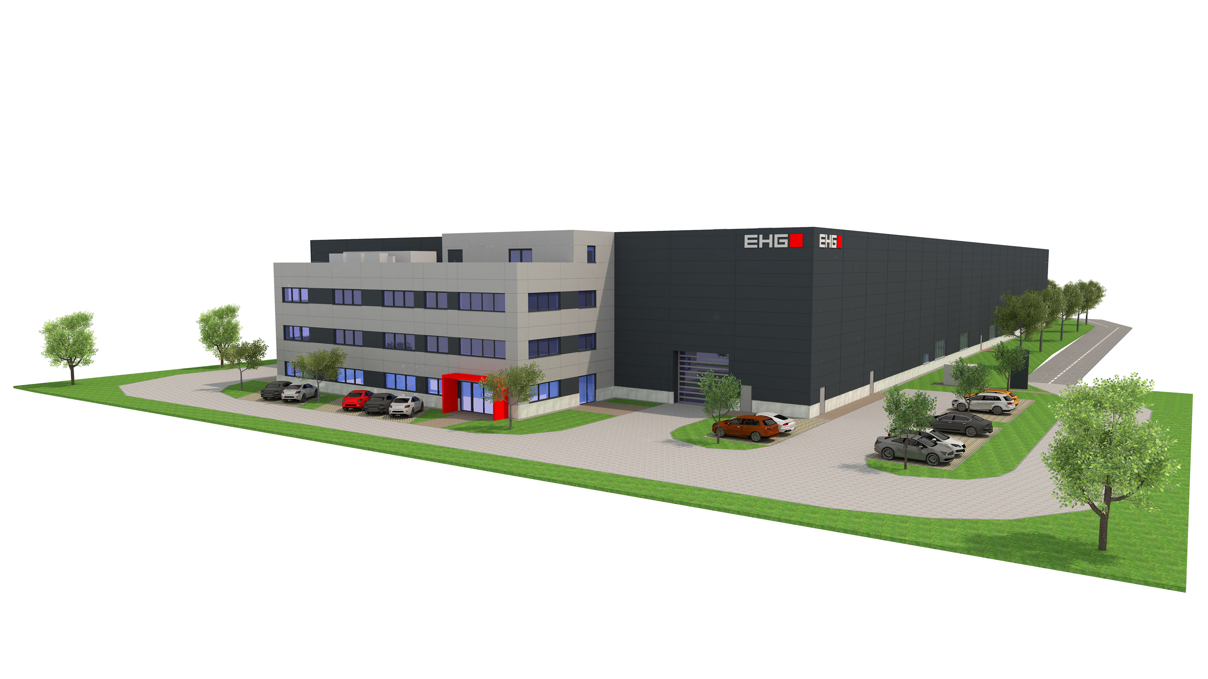 Rendering des neuen Standorts in Aichach Rendering des neuen Standorts in Aichach