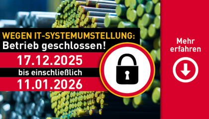 Betriebsruhe in Dornbirn (AT) und Altstätten (CH) bis 11.01.2026